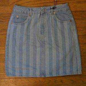 Striped Denim Skirt